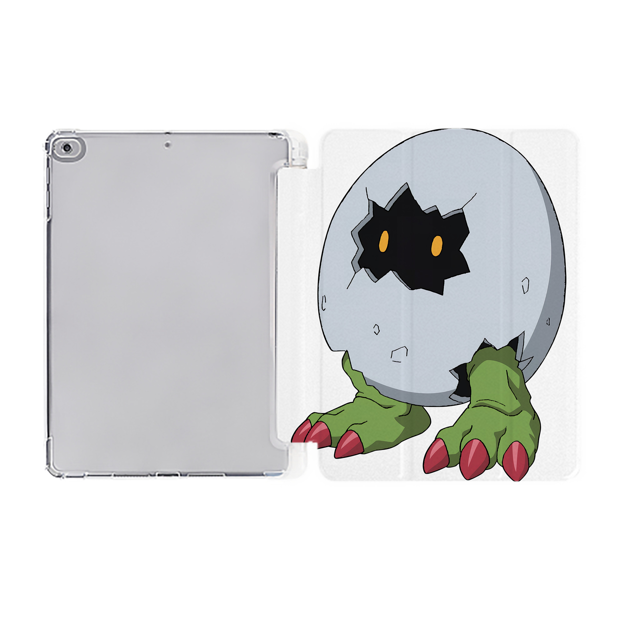 （画像用） Digimon デジタルモンスター/デジモン IPad ケース ペン収納付き 三つ折りスタンド PUレザー×シリコン 対応機種9.5/10.5/10.9インチ